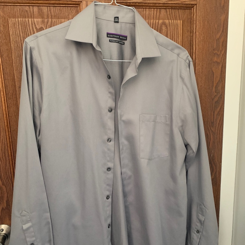Grey Geoffrey Beene shirt
